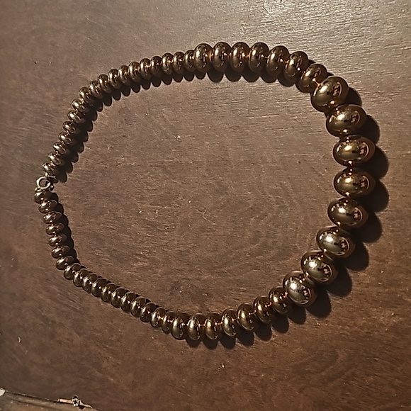 Vintage Copper Beaded Graduated Necklace, Single Strand, 18" - Picture 6 of 8